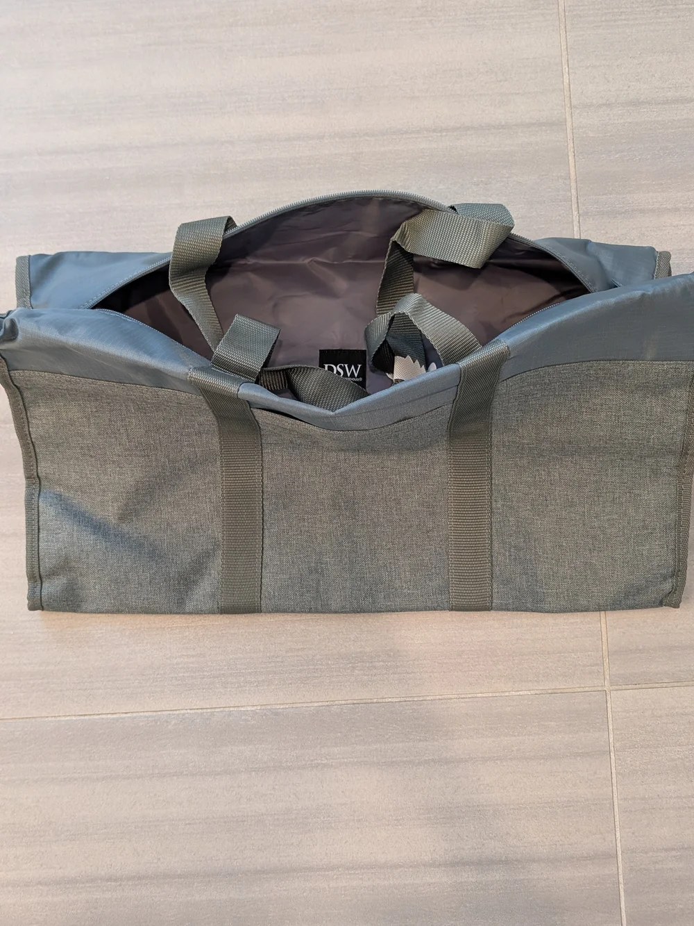 DSW Canvas Storage Tote Bag in Gray - NWT